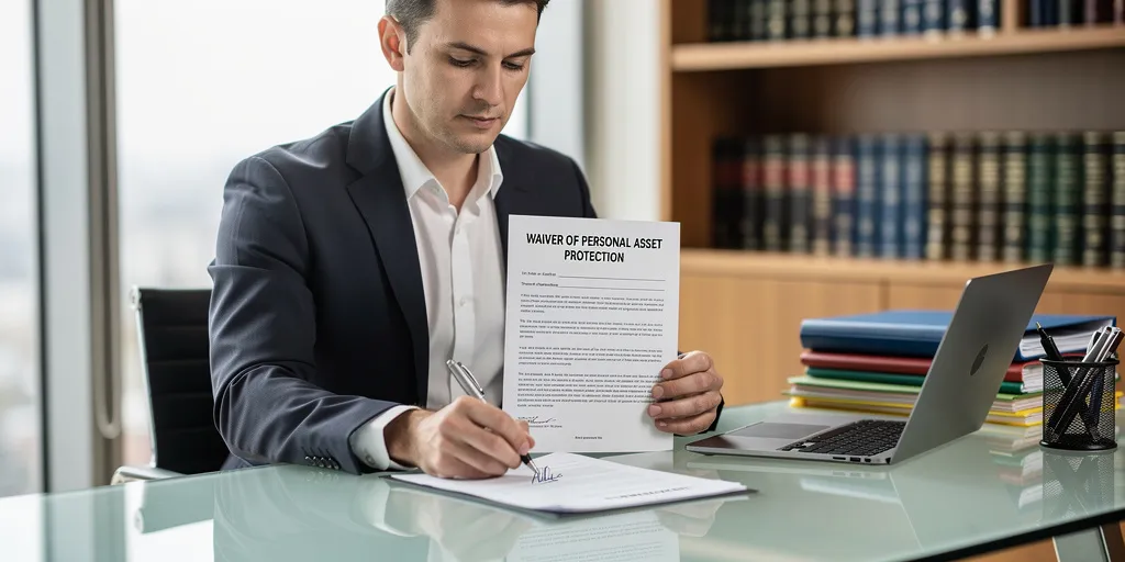 attestation de renonciation a la protection du patrimoine personnel