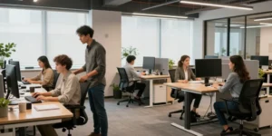 Bureau assis debout open space : comment l’adopter sans perturber l’équipe