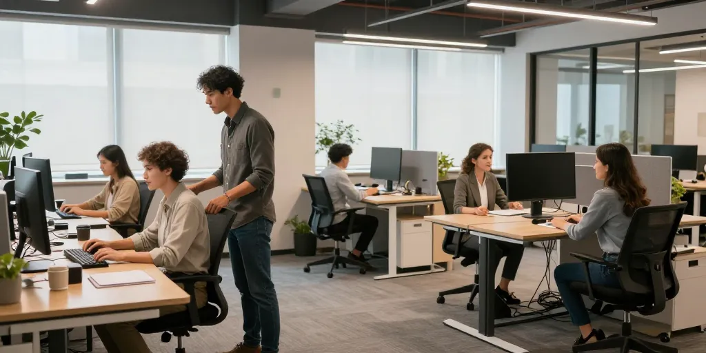 Bureau assis debout open space : comment l’adopter sans perturber l’équipe