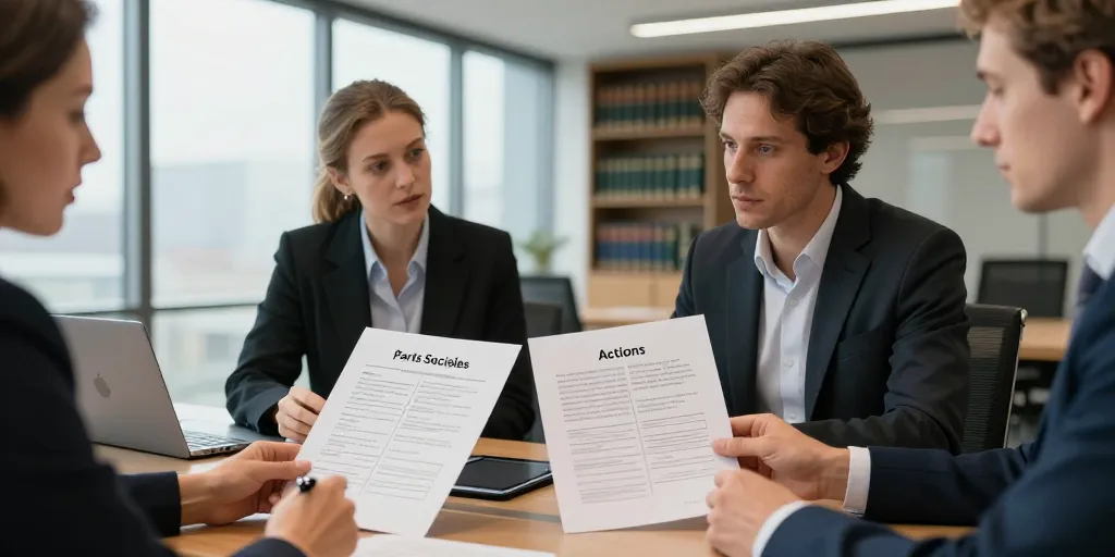 différence entre part social et action